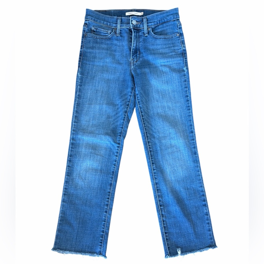 Classic Blue Denim Slimming Straight Levi Jeans Women’s 26